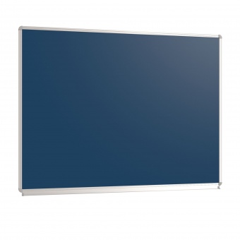 Wandtafel Stahlemaille blau, 120x 90 cm, mit durchgehender Ablage, 